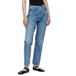 Agolde Blue Straight Leg Jeans